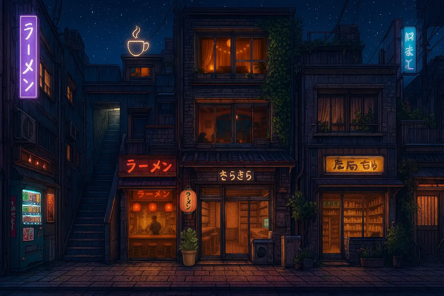 Late Nights in The Noodle District | Stranger Vibes & Chill Ambience